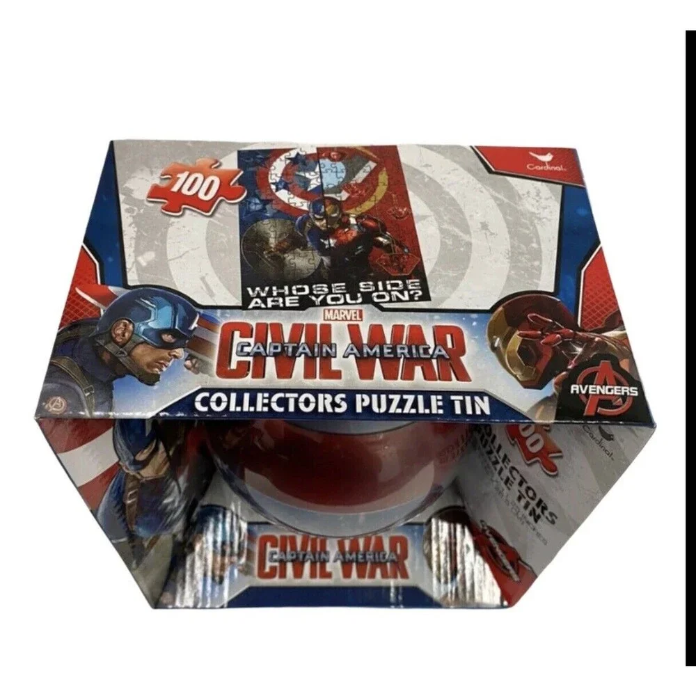 Captain America Civil War Marvel Avengers Tin 100 Pc Collectible‎ Puzzle-NIB